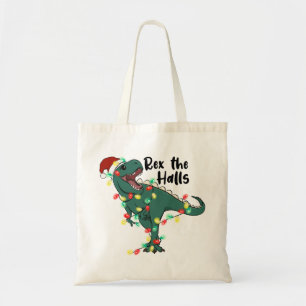 Tote Bag Drôle Noël Rex Les Halls T-rex