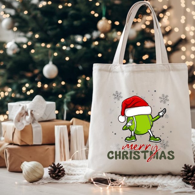 Tote Bag Drôle Noël Tennis Ball Dabbing (Créateur téléchargé)