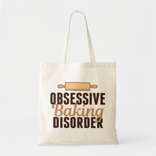 Tote Bag Drôle obsession de cuisson (Devant)