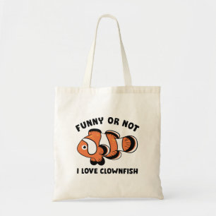 Tote Bag Drôle Ou Pas J'Aime Le Poisson Clown