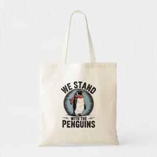 Tote Bag Drôle Penguin Résiste À La Manifestation Contre Le