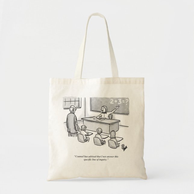 Tote Bag Drôle Percentres Classroom Avocat Humour de dessin (Devant)