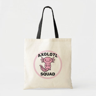 Tote Bag Drôle petite équipe de Axolotl personnalisable ros