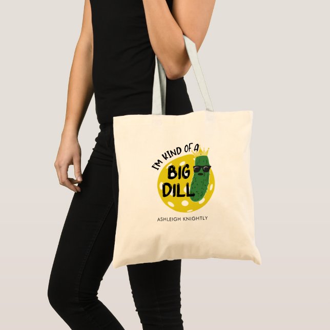 Tote Bag Drôle Pickleball Je suis un peu un gros nom de DIL (Devant (produit))