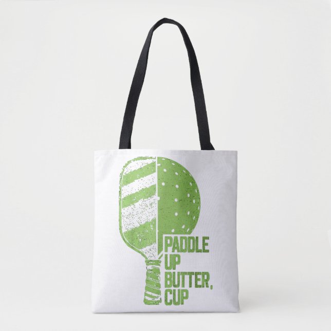 Tote Bag Drôle Pickleball Paddle Up Butter Cup (Devant)
