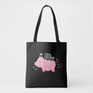 Tote Bag Drôle Pig Fairy Cartoon - Joli Flying Pig Magie