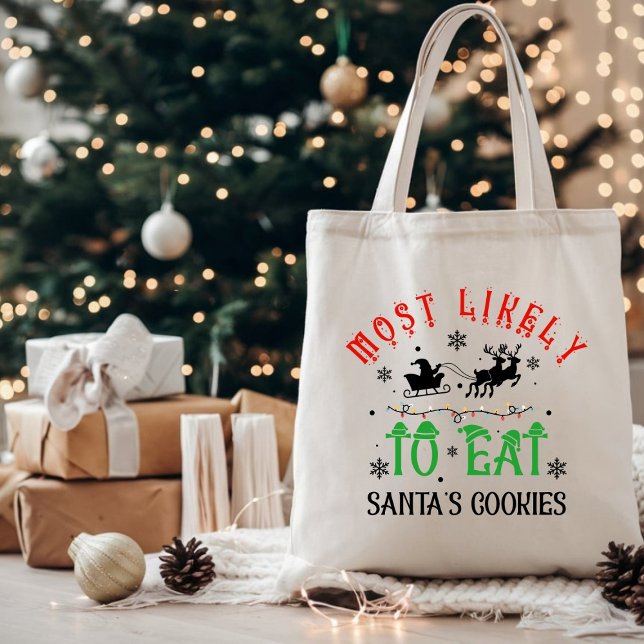 Tote Bag Drôle Plus susceptible de manger les biscuits de S (Créateur téléchargé)