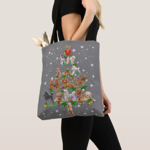 Tote Bag Drôle Poodle Costume d'ornement de décoration Arbr