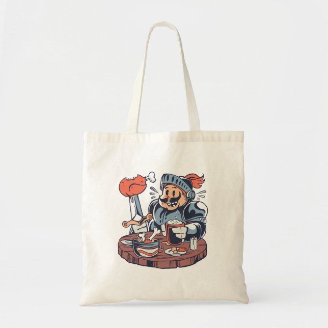 Tote Bag Drôle Poulet Alimentation Pun (Devant)