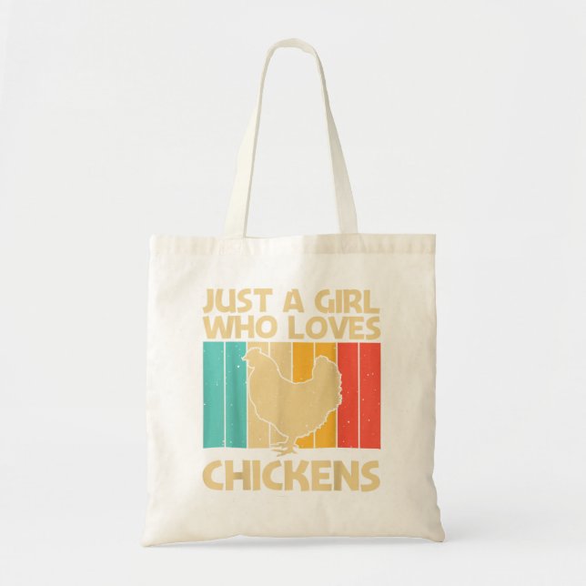 Tote Bag Drôle Poulet Art Pour Filles Maman Poulet Agricole (Devant)