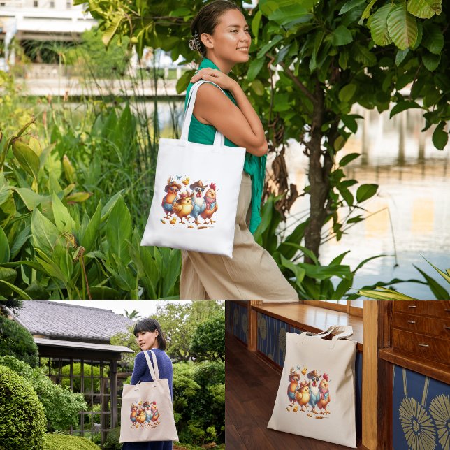 Tote Bag Drôle Poulets pour son amoureux du poulet (Créateur téléchargé)