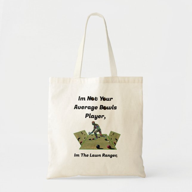 Tote Bag Drôle Ranger de pelouse Bowls, (Devant)