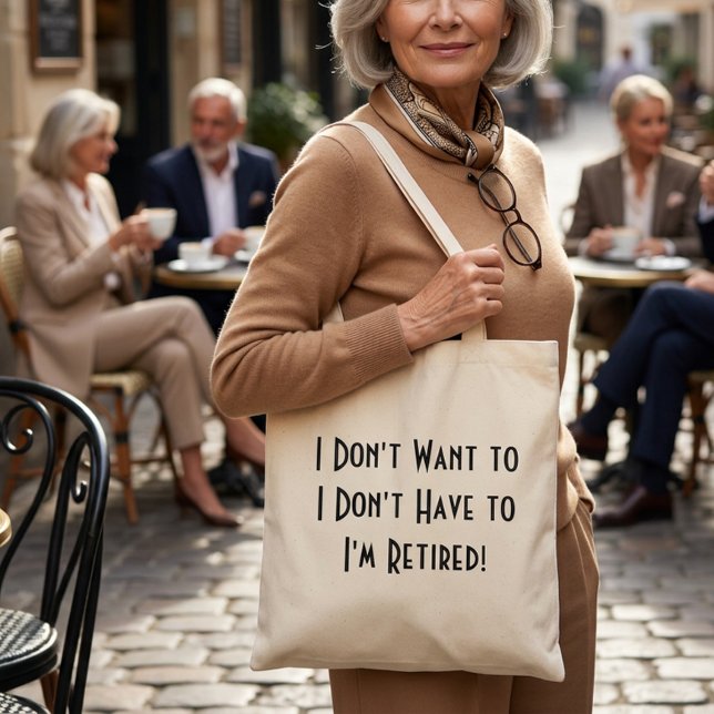 Tote Bag drôle retraite simple  (Créateur téléchargé)
