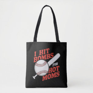 Tote Bag Drôle Retro Baseball J'Ai Touché Bombes Pour Les M