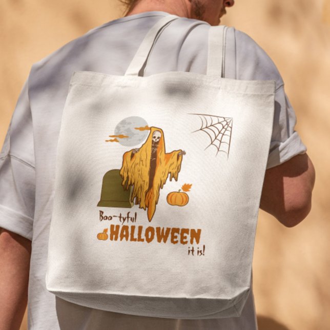 Tote Bag Drôle Skeleton Citrouille Adulte Humour Halloween  (Créateur téléchargé)