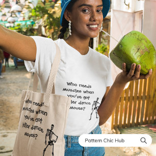 Tote Bag Drôle Skeleton Dance Moderne Elégant Halloween Vib