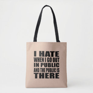 Tote Bag Drôle slogan sarcastique humour adulte introverti