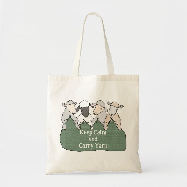 Tote Bag Drôle Tricot Lover Cadeau personnalisé Texte Fil B (Devant)