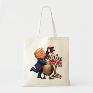 Tote Bag Drôle Trump Enlaçant Oie Lac Amérique Politique H