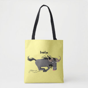 Tote Bag Drôle wildebeest tourner dessin animé illustration
