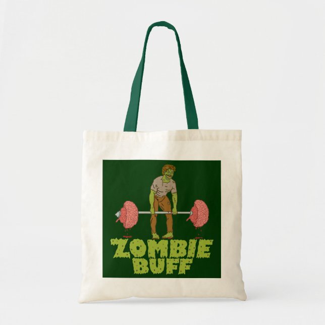 Tote Bag Drôle Zombie Buff Poids Lifter (Devant)