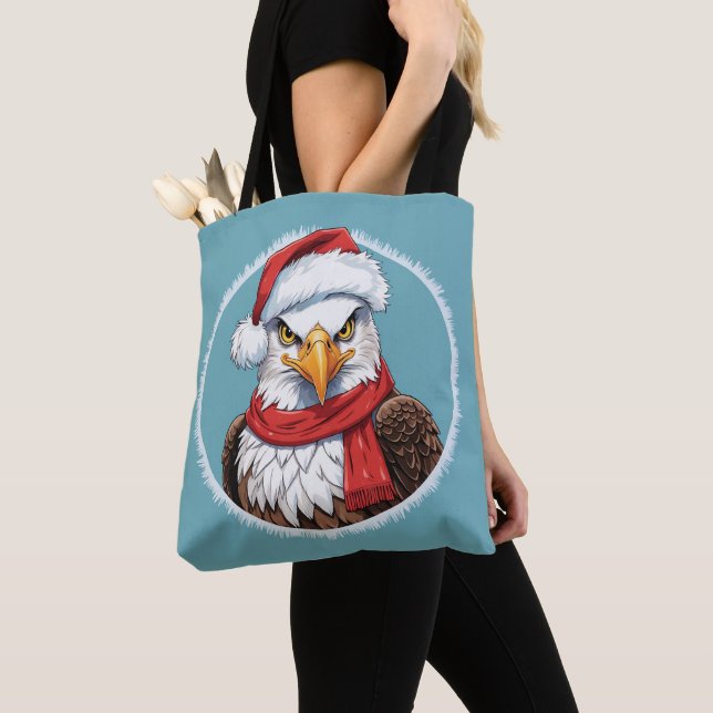 Tote Bag Drôles d'animaux: Spécial Noël - Aigle 2 (De près)