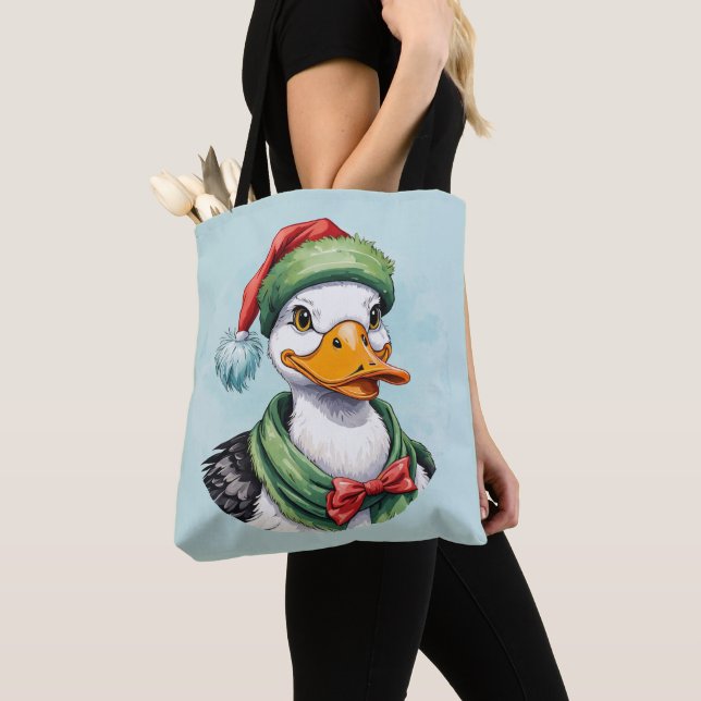 Tote Bag Drôles d'animaux - Spécial Noël - Canard 2 (De près)