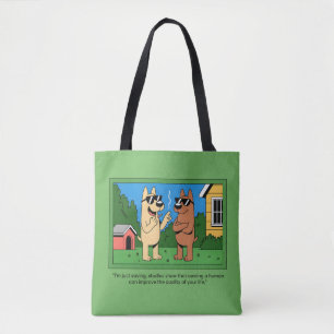 Tote Bag Drôles de chiens propriétaires citation de dessin