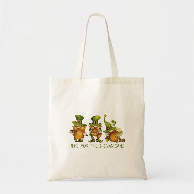 Tote Bag Drôles de gnomes irlandais Shenanigans St Patrick' (Devant)