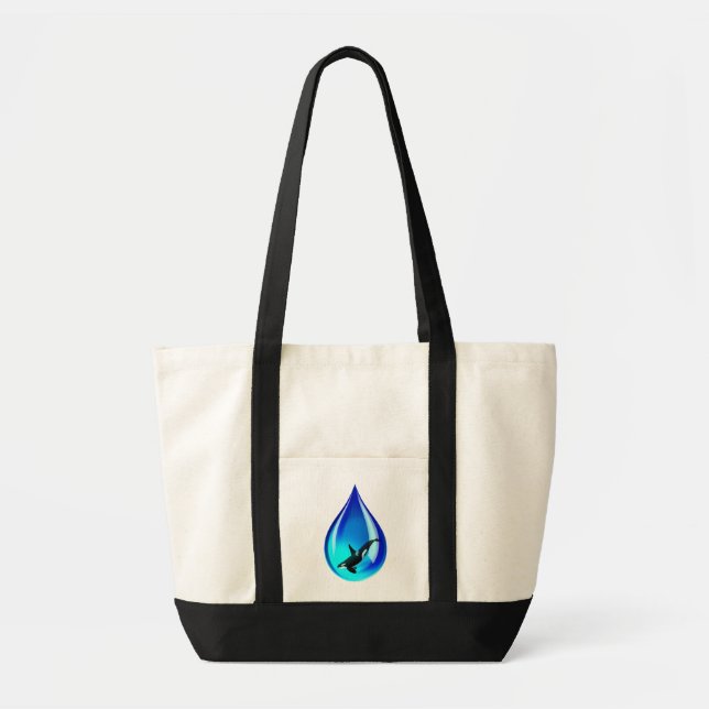 Tote Bag Drop d'eau et Orca (Devant)