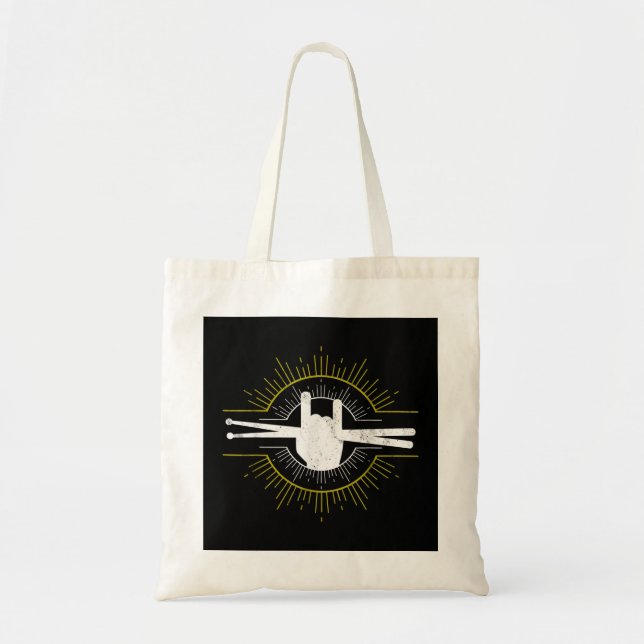 Tote Bag Drummer - Drum Sticks Rock & Roll Music Shirt Gift (Devant)