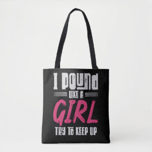 Tote Bag Drummer Girl Drumset Femme Drum Musicien