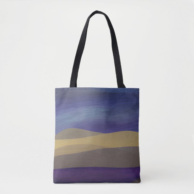 Tote Bag Dunes fracturées du paysage marin Abstrait 15 (Devant)