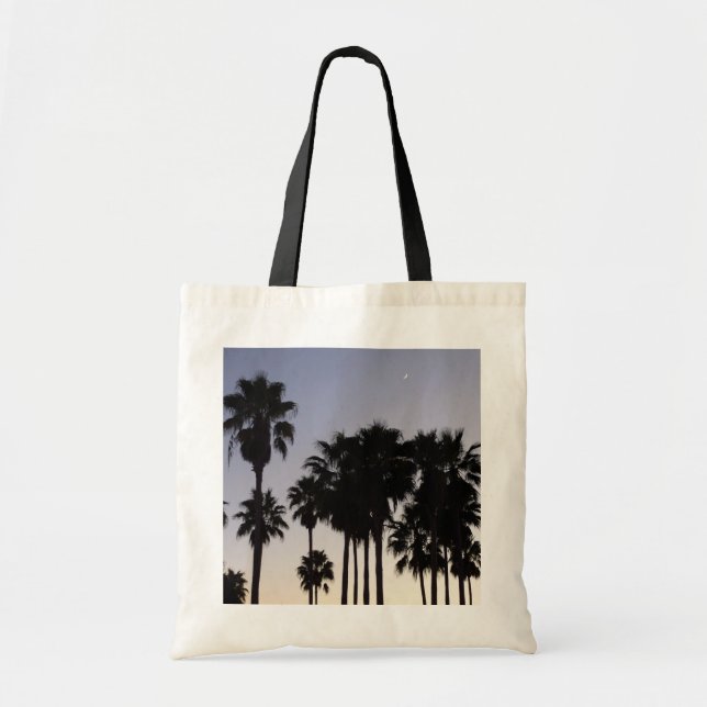 Tote Bag Dusk avec palmiers Scène tropicale (Devant)