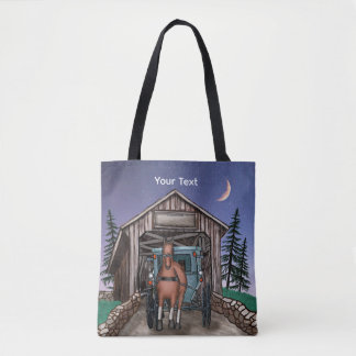 Tote Bag Dusk Covered Bridge 