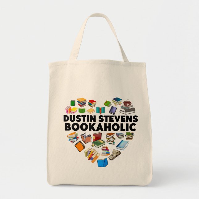 Tote Bag Dustin Stevens Bookaholic (Devant)