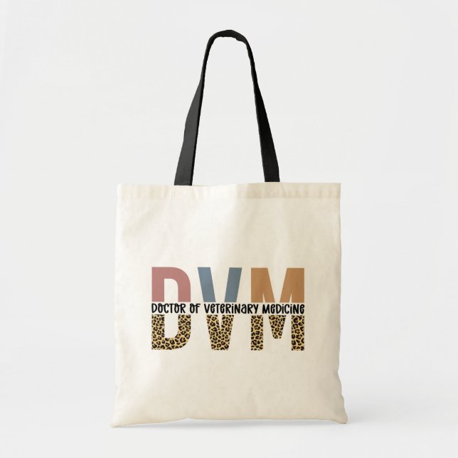 Tote Bag DVM Doctor of Veterinary Medicine Empreinte de léo (Devant)