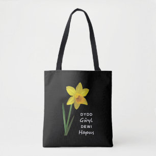 Tote Bag Dydd Giles Dewi Hapus Joyeux St David's Day
