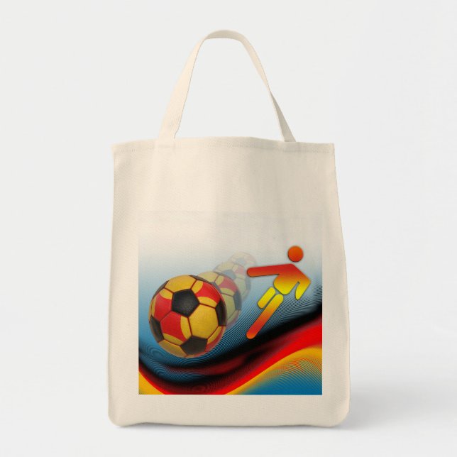 Tote Bag Dynamique du football et du football (Devant)