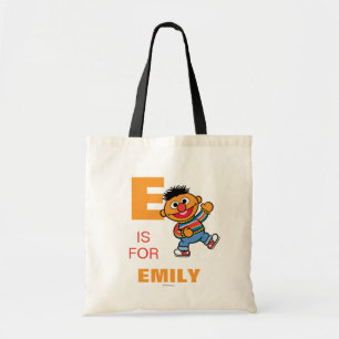 Tote Bag E est pour Ernie Ajouter Votre Nom