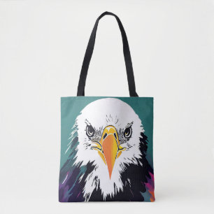 Tote Bag Eagle Sauvage Nature Animal Couleur Art Peinture