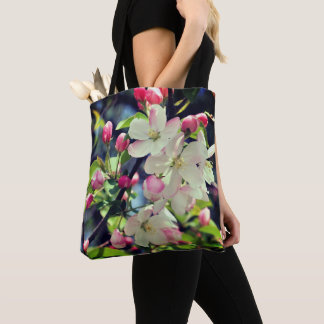 Tote Bag Early Spring Crabapple Blossoms 3 Close Up 