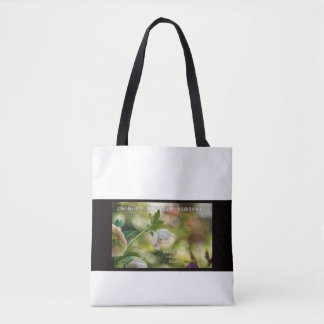 Tote Bag Earthlight and Healing Japanese Flowers and Poetry