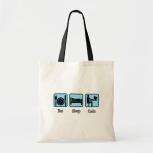 Tote Bag Eat Sleep Code