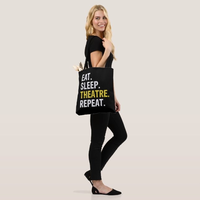 Tote Bag Eat Sleep Theatre Actor Drama (Sur le modèle)