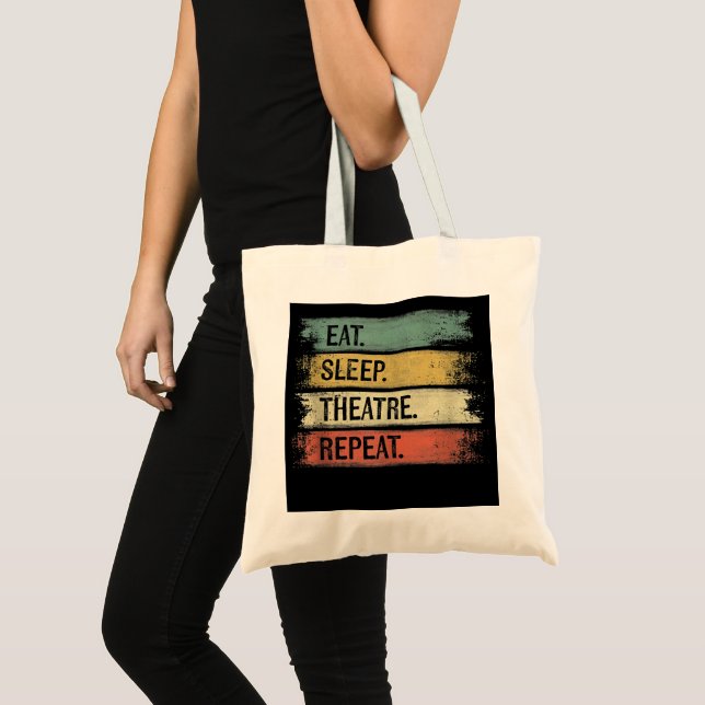Tote Bag Eat Sleep Theatre Repeat Theater Tech Toxits (Devant (produit))