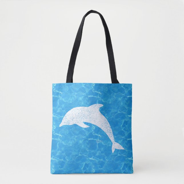 Tote Bag Eau bébé dauphin Fourre-tout (Devant)