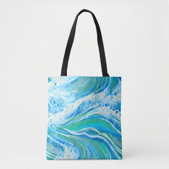 Tote Bag Eau Bleue Océan Vagues de mer (Devant)