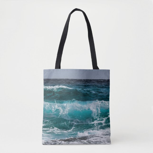 Tote Bag Eau bleue Vagues océaniques (Devant)