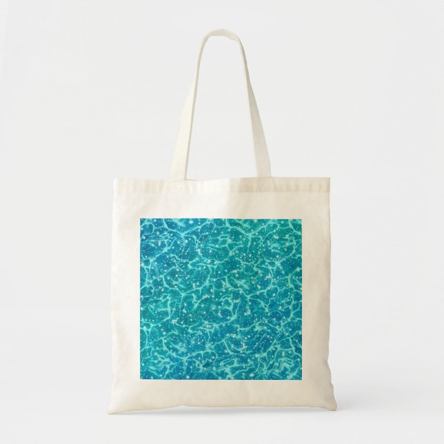 Tote Bag Eau de mer bleue avec étincelles* (Devant)